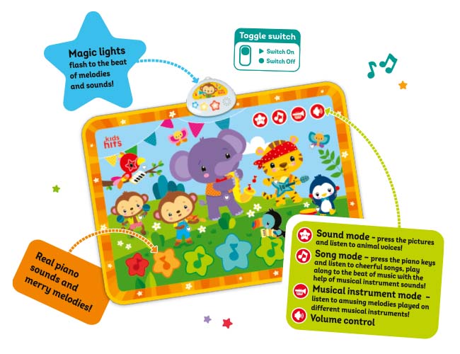 Buy Kids Hits Light And Sound Mat Baby Concert | Yallatoys.com