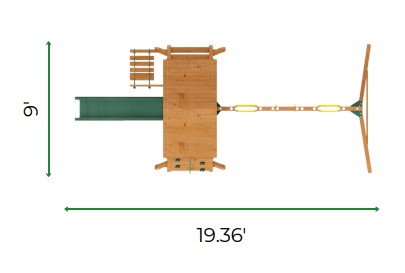 Buy Kiddoro Hill Top Height Swing set | Yallatoys.com