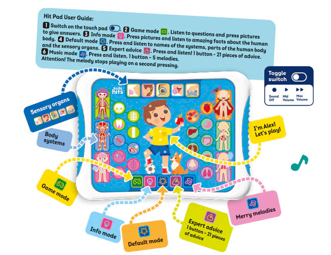 kids educational sound hit pad