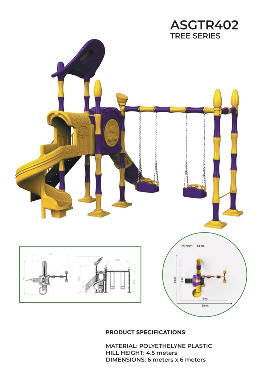 Buy Tree Series Slide with Tower and Swings | Yallatoys.com