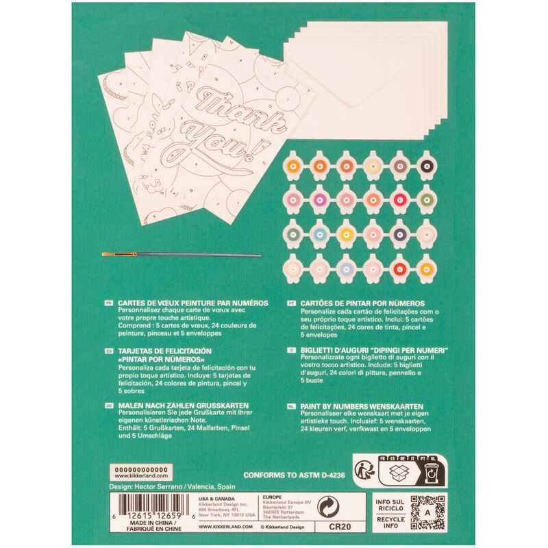 Buy Kikkerland Paint By Numbers Cards | Yallatoys.com