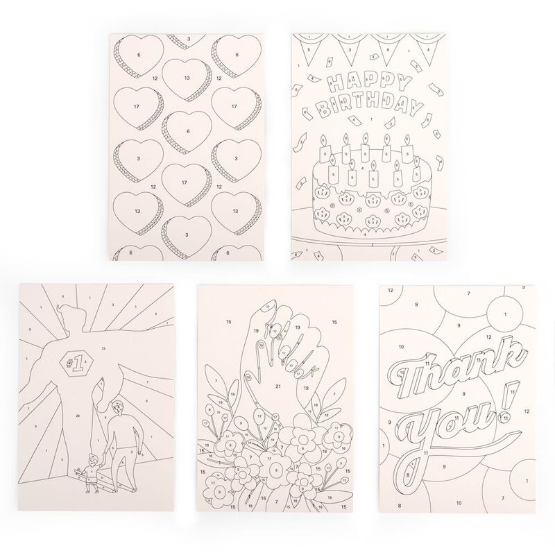 Buy Kikkerland Paint By Numbers Cards | Yallatoys.com