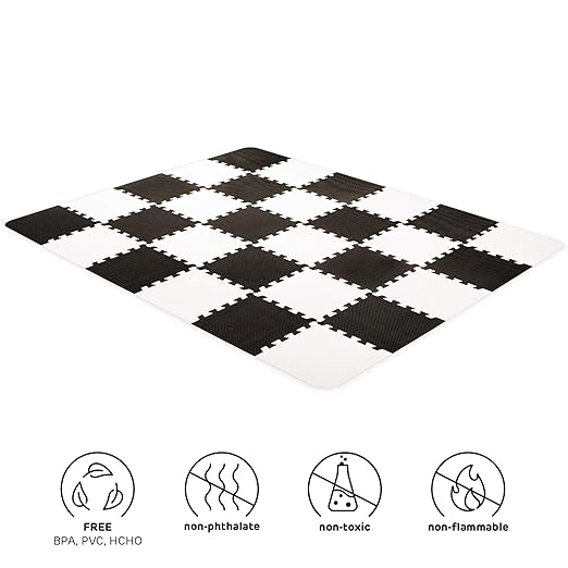 Kinderkraft Foam Mat Puzzle Black 30pcs Kinderkraft Yallatoys
