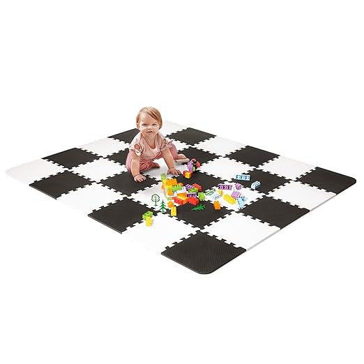 Kinderkraft Foam Mat Puzzle Black 30pcs Kinderkraft Yallatoys