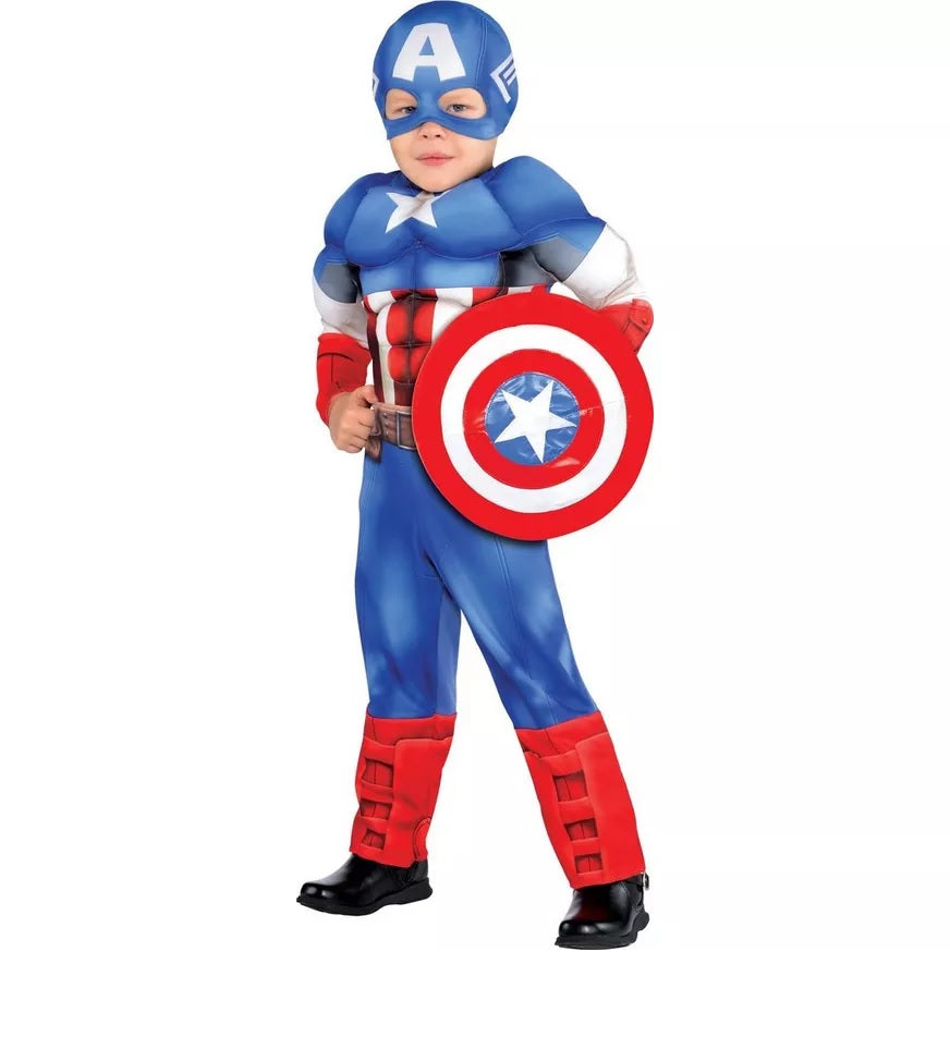 Captain America Costume with Muscle Kids Costumes Yallatoys