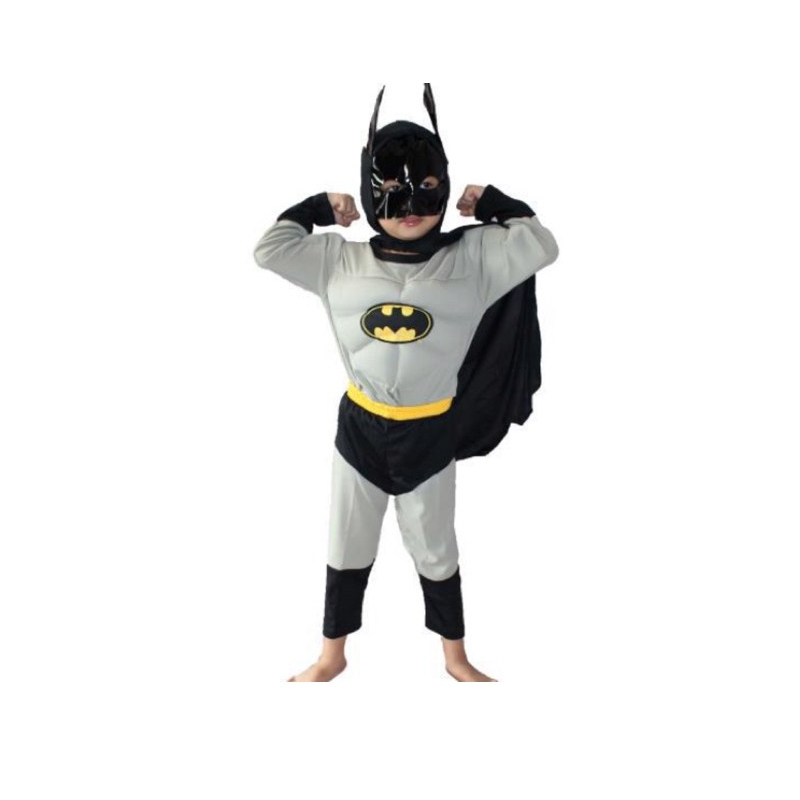 Grey Batman Costume with Muscle Kids Costumes Yallatoys