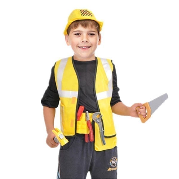 Buy Construction Builder Kids Costume Free Size | Yallatoys.com
