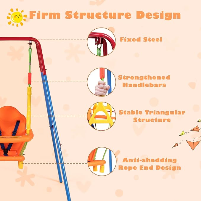 Buy KingsportToddler Swing Set Orange | Yallatoys.com