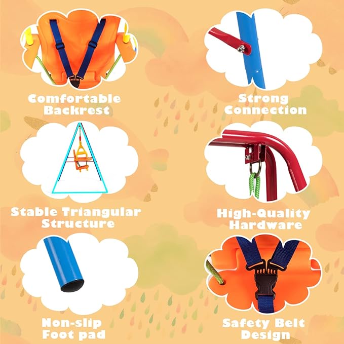 Buy KingsportToddler Swing Set Orange | Yallatoys.com