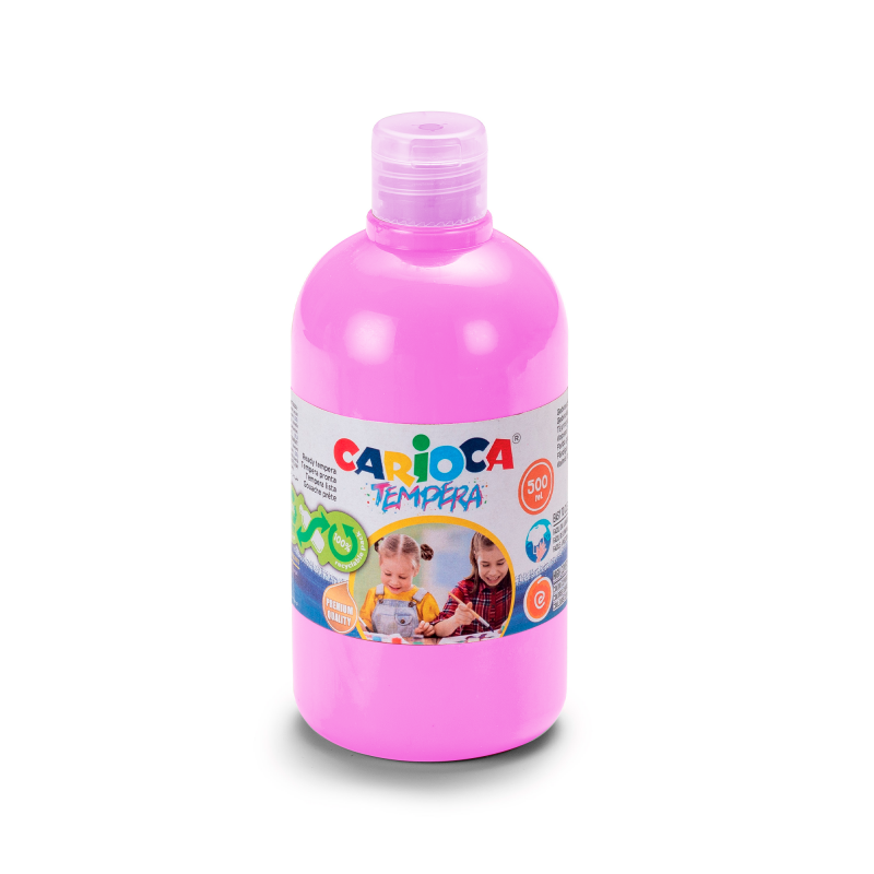 Buy Carioca Tempera Bottle Standard Color 500ml Pink | Yallatoys.com