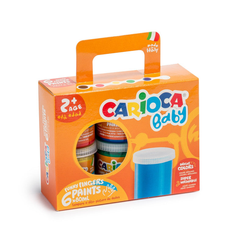 Buy Carioca Finger Paint Color Of 80ml Baby 6pcs (Sold Separately Subject To Availability) | Yallatoys.com