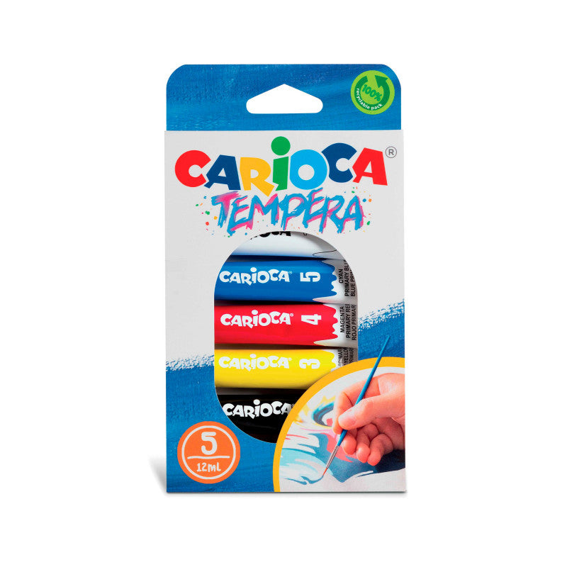 Buy Carioca Tempera Tubes 12ml 5pcs | Yallatoys.com