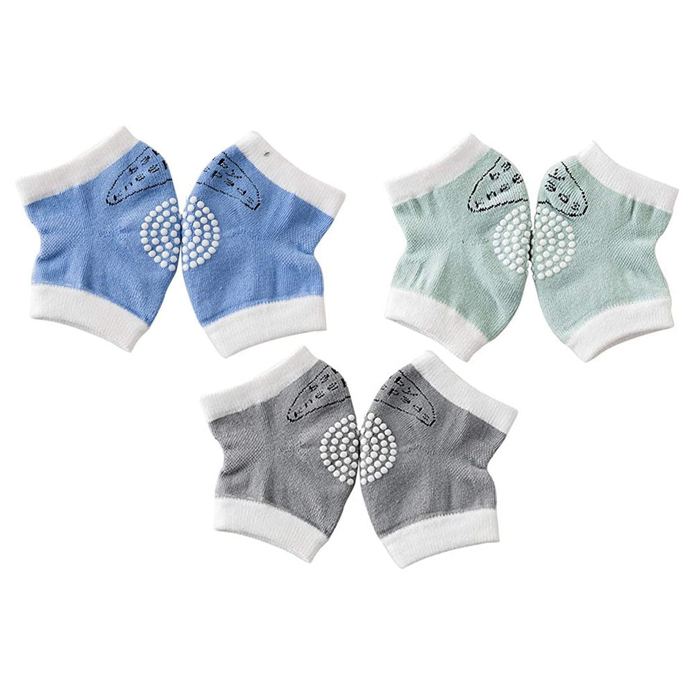 Star Babies Anti Slip Crawling Kneepads Pack Of 3 Boys Multicolour Star Babies Yallatoys