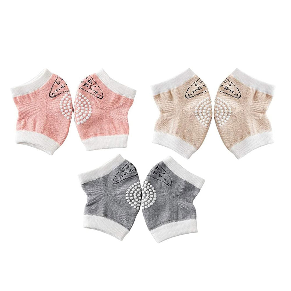 Star Babies Anti Slip Crawling Kneepads Pack Of 3 Girls Multicolour Star Babies Yallatoys