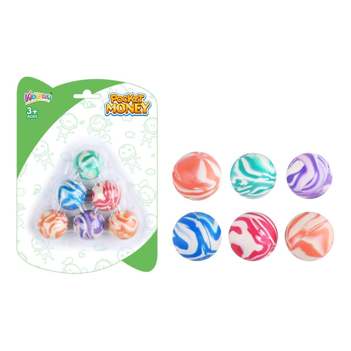 Buy Kidzpro Bouncing Ball Multicolour Set of 6 | Yallatoys.com