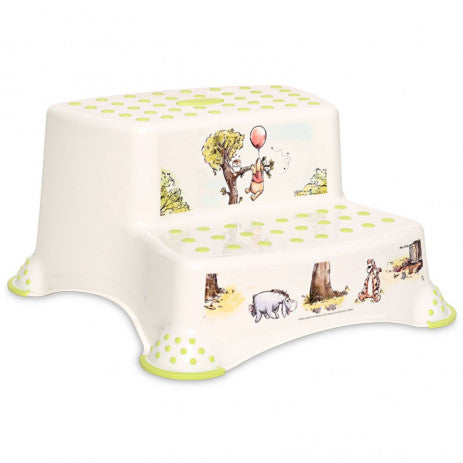 Keeeper Disney Double Step Stool With Anti Slip Function Winnie White Keeeper Yallatoys