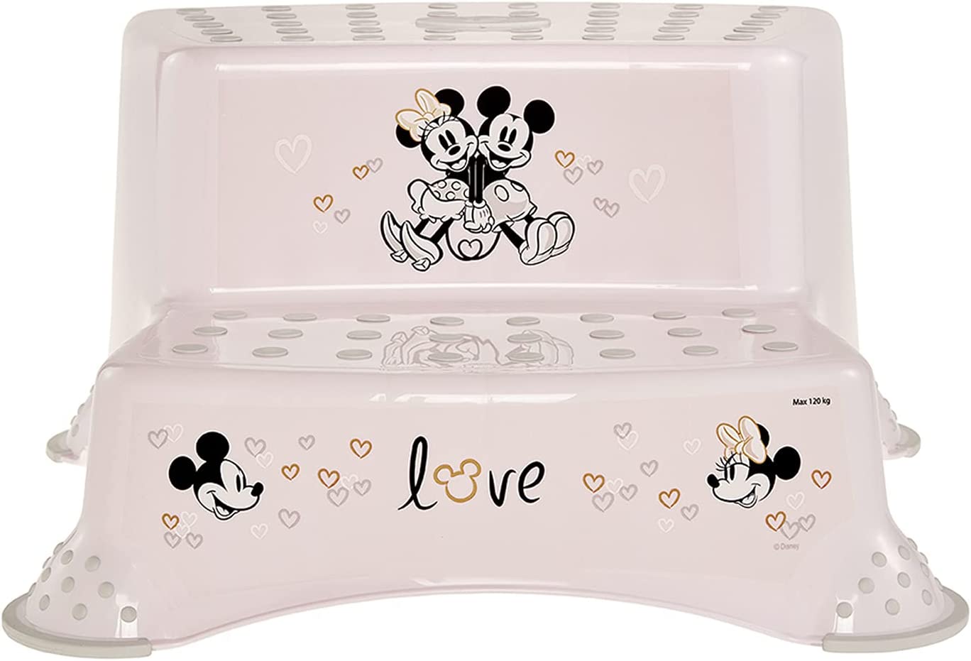 Keeeper Disney Double Step Stool With Anti Slip Function Minnie Mickey Pink Keeeper Yallatoys