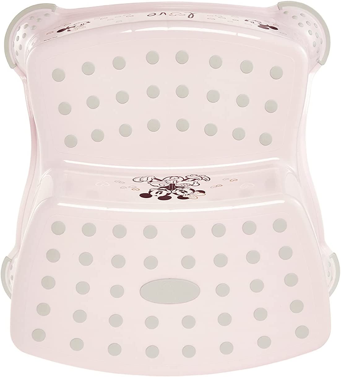 Keeeper Disney Double Step Stool With Anti Slip Function Minnie Mickey Pink Keeeper Yallatoys
