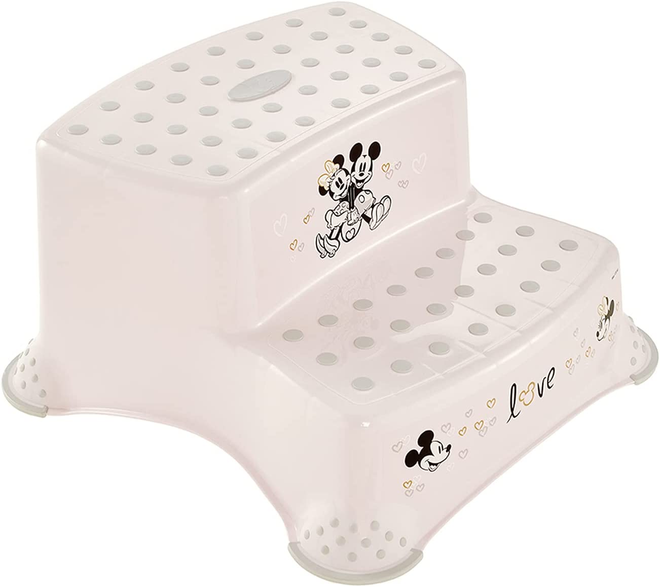 Keeeper Disney Double Step Stool With Anti Slip Function Minnie Mickey Pink Keeeper Yallatoys