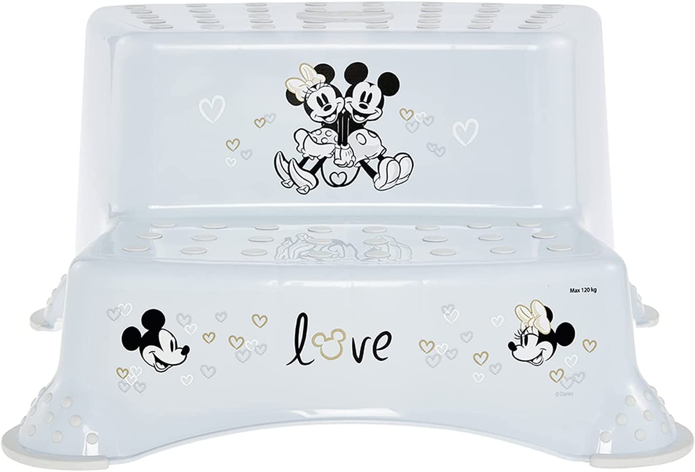Keeeper Disney Double Step Stool With Anti Slip Function Minnie Mickey Blue Keeeper Yallatoys