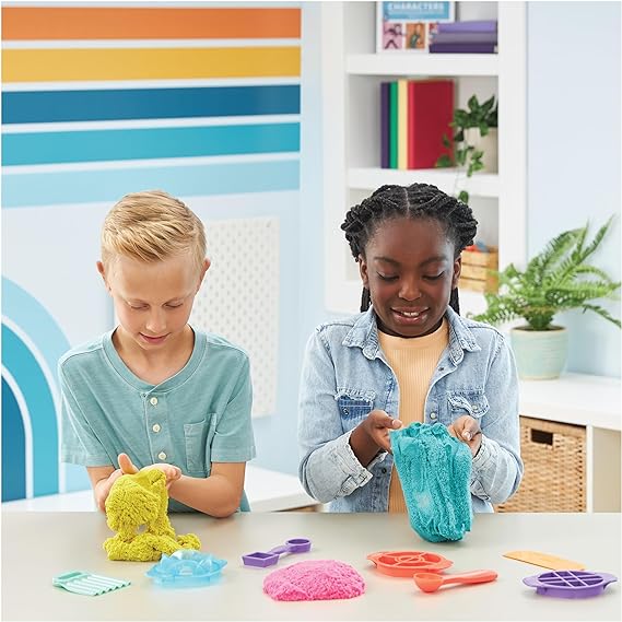 Buy Kinetic Sand Ultimate Sandisfying Set with 2lb of Pink Yellow and Teal Play Sand 10 Molds and Tools | Yallatoys.com