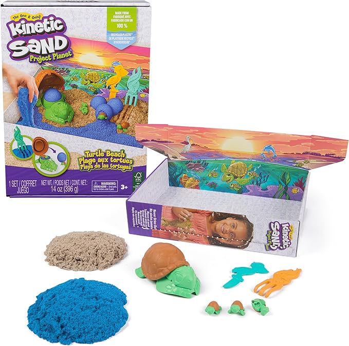Buy Kinetic Sand Project Planet Turtle Beach 14oz Play Sand | Yallatoys.com