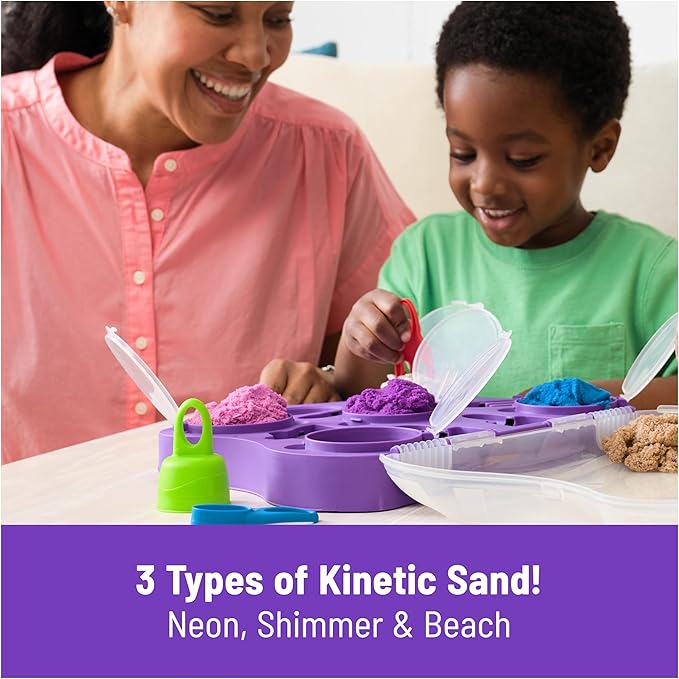 Buy Kinetic Sand Variety Case with Beach Neon & Shimmer Play Sand 2lbs | Yallatoys.com