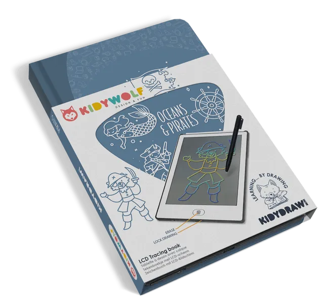 Buy Kidywolf Kidydraw Mini Lcd Tracing Book Oceans And Pirates | Yallatoys.com