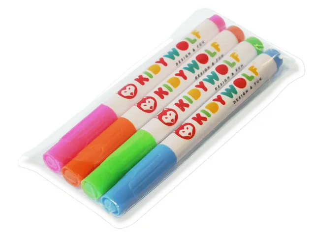 Buy Kidywolf Fluorescent Markers 4pcs | Yallatoys.com
