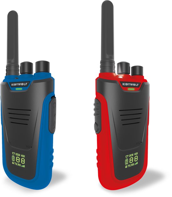 Buy Kidywolf Kidytalk Walkie Talkies Blue Or Red 2 pieces  | Yallatoys.com
