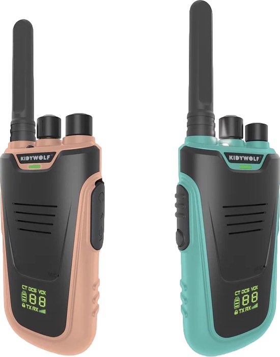 Buy Kidywolf Kidytalk Walkie Talkies Nude Or Cyan 2 pieces  | Yallatoys.com