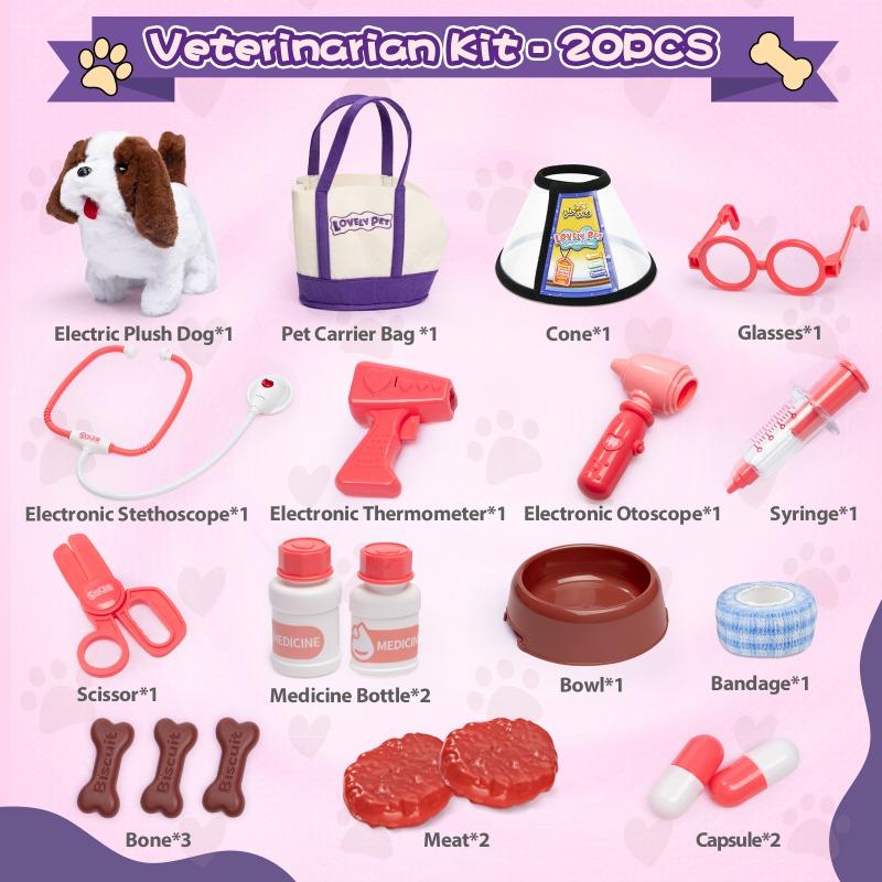 Buy Kidewan Electric Plush Saint Bernard Examine Kit 20pcs | Yallatoys.com