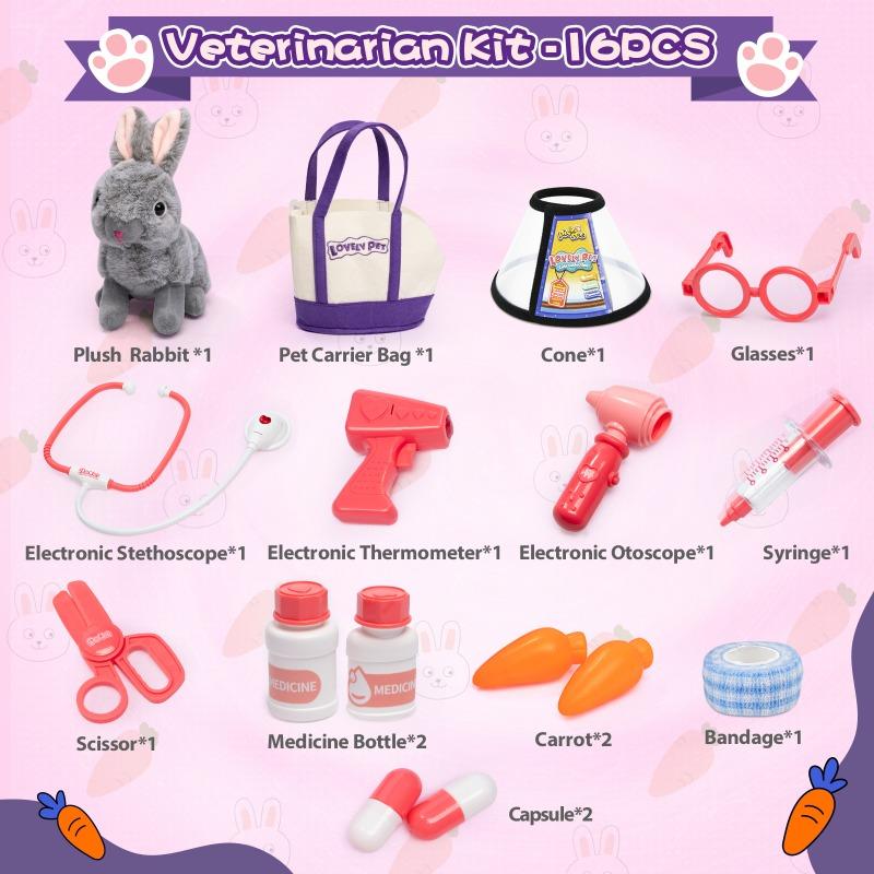 Buy Kidewan Belgian Plush Flemish Giant Examine Kit 16pcs | Yallatoys.com