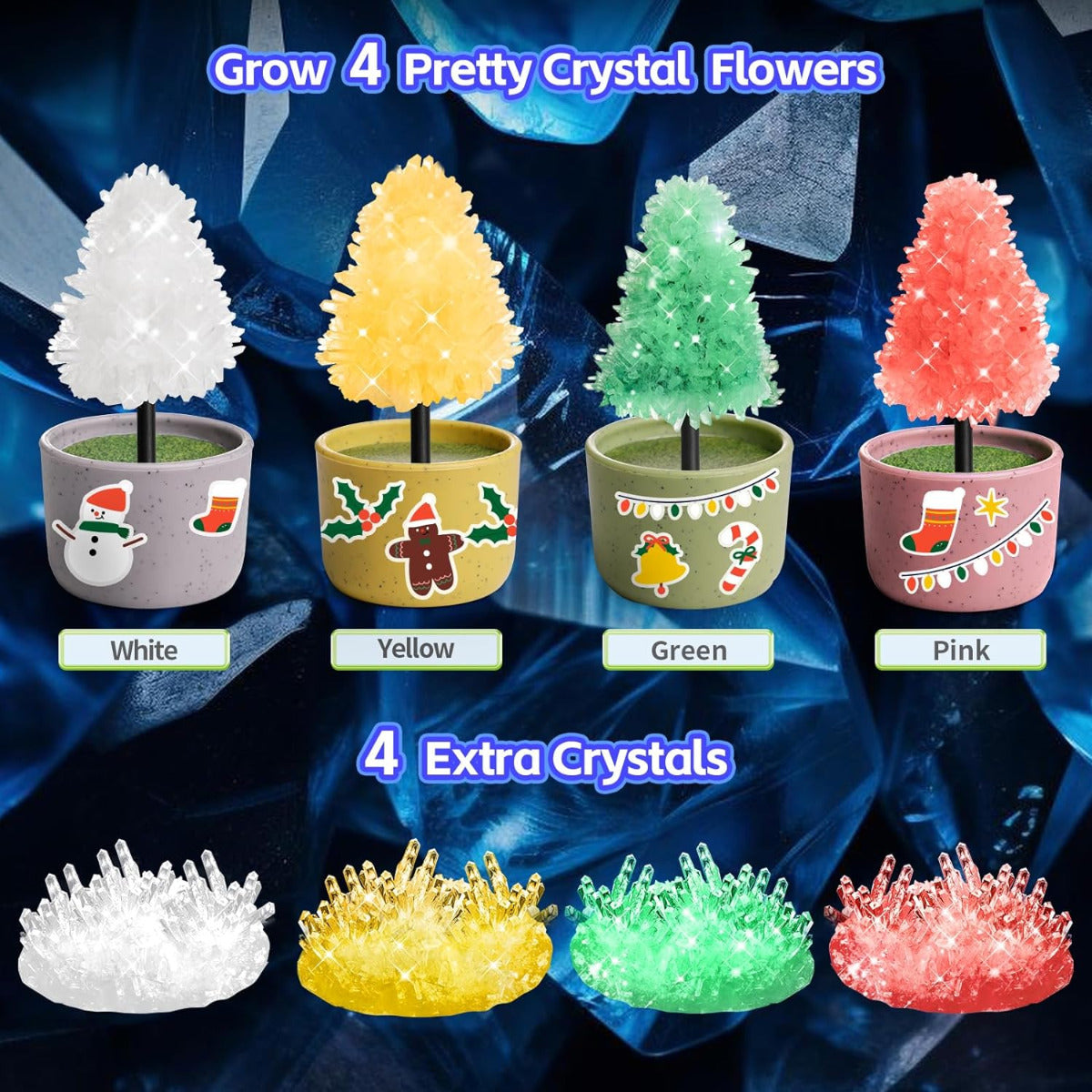 Buy Kidewan Grow A Garden Crystal Growing Science Kit 4 in 1 | Yallatoys.com