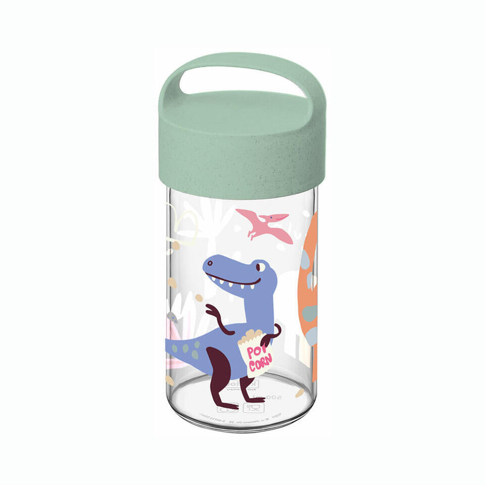 Buy Koziol Snackpot Buddy Snack Rex Drinking Bottle Plastic Green 500ml | Yallatoys.com