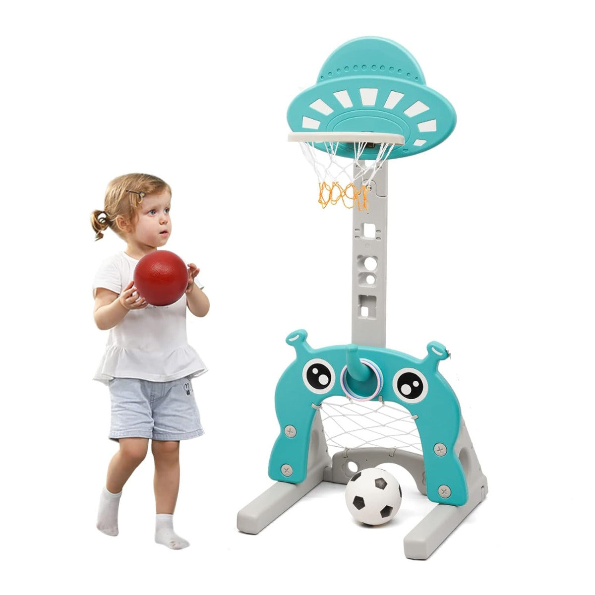 Buy Little Angel Kids Toys Football and Basketball Green | Yallatoys.com