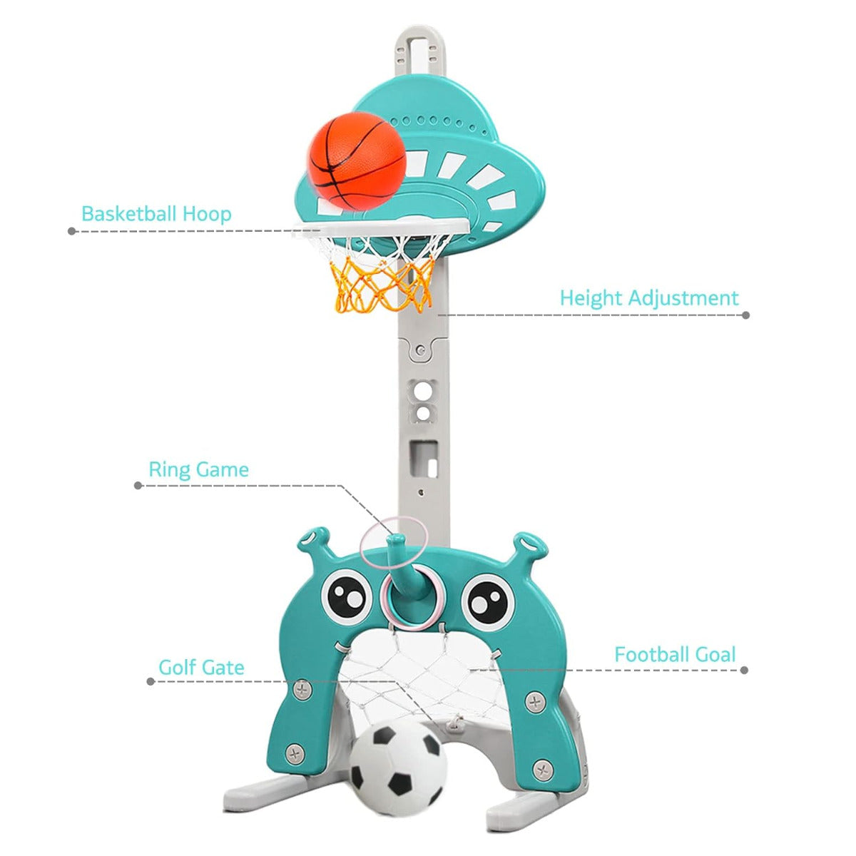 Buy Little Angel Kids Toys Football and Basketball Green | Yallatoys.com