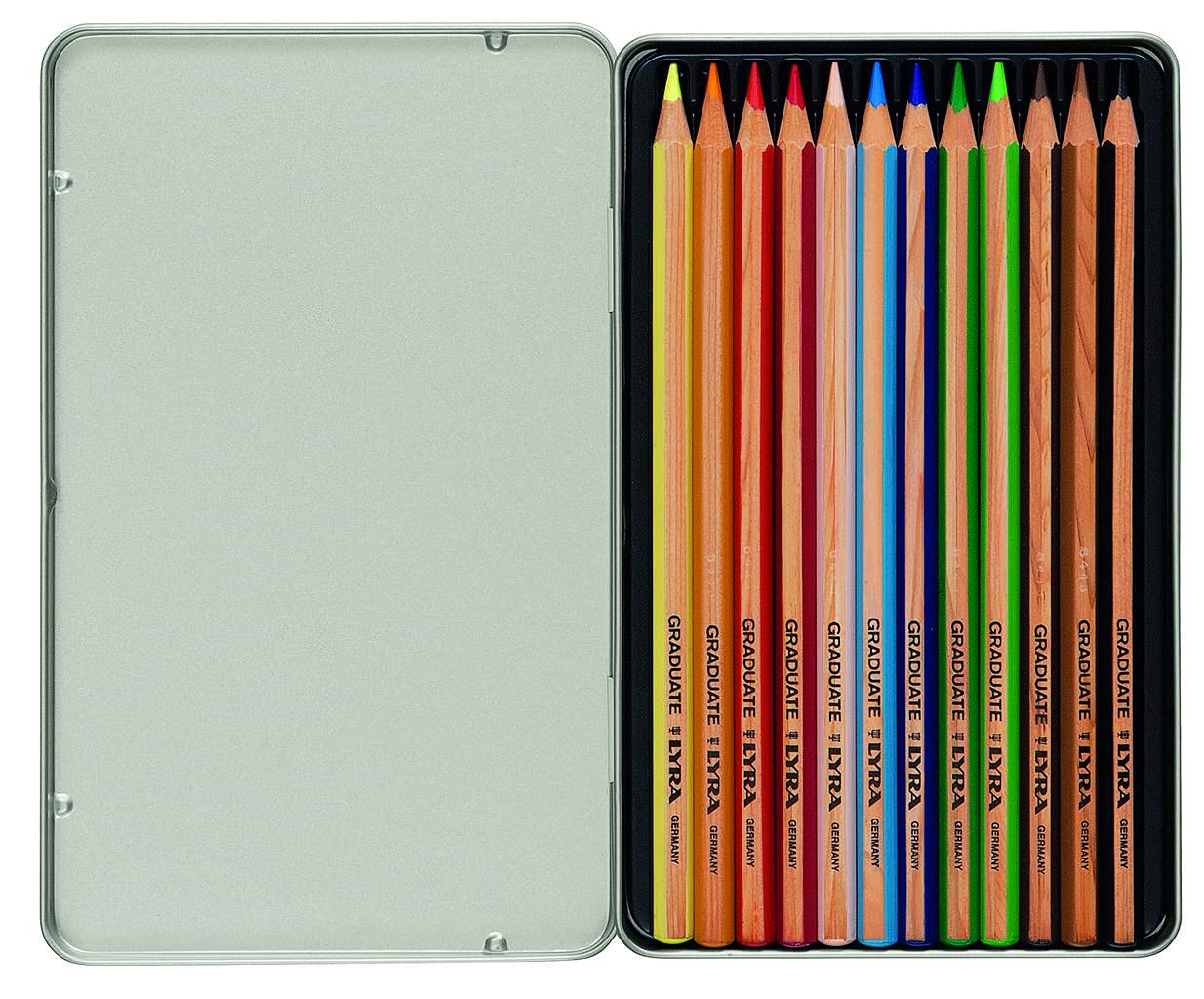 Buy Lyra Graduate Permanent Colored Pencil Tin Box Of 12 | Yallatoys.com