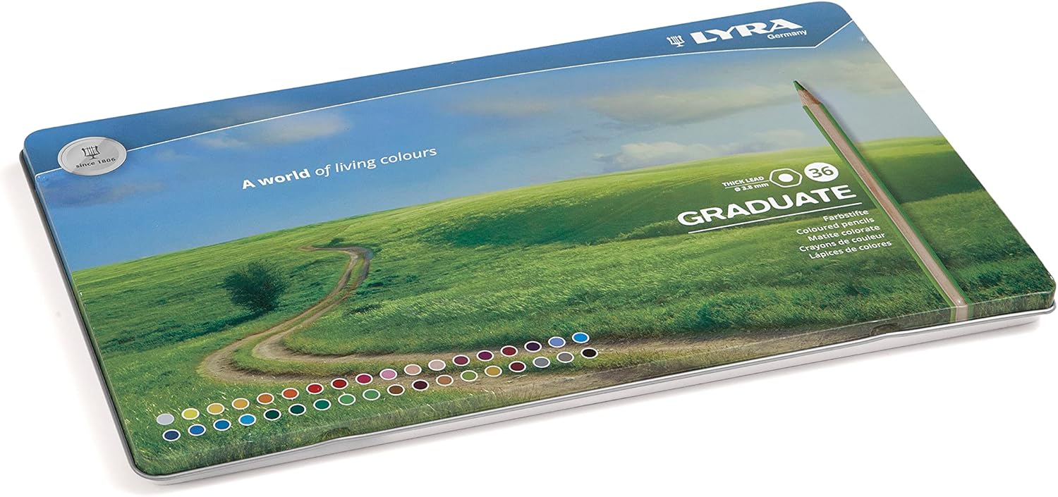 Buy Lyra Graduate Permanent Colored Pencil Tin Box Of 36 | Yallatoys.com