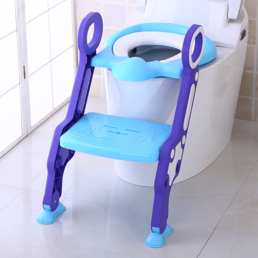 Little Angel Baby Potty Training Toilet Seat with Ladder Blue Little Angel Yallatoys