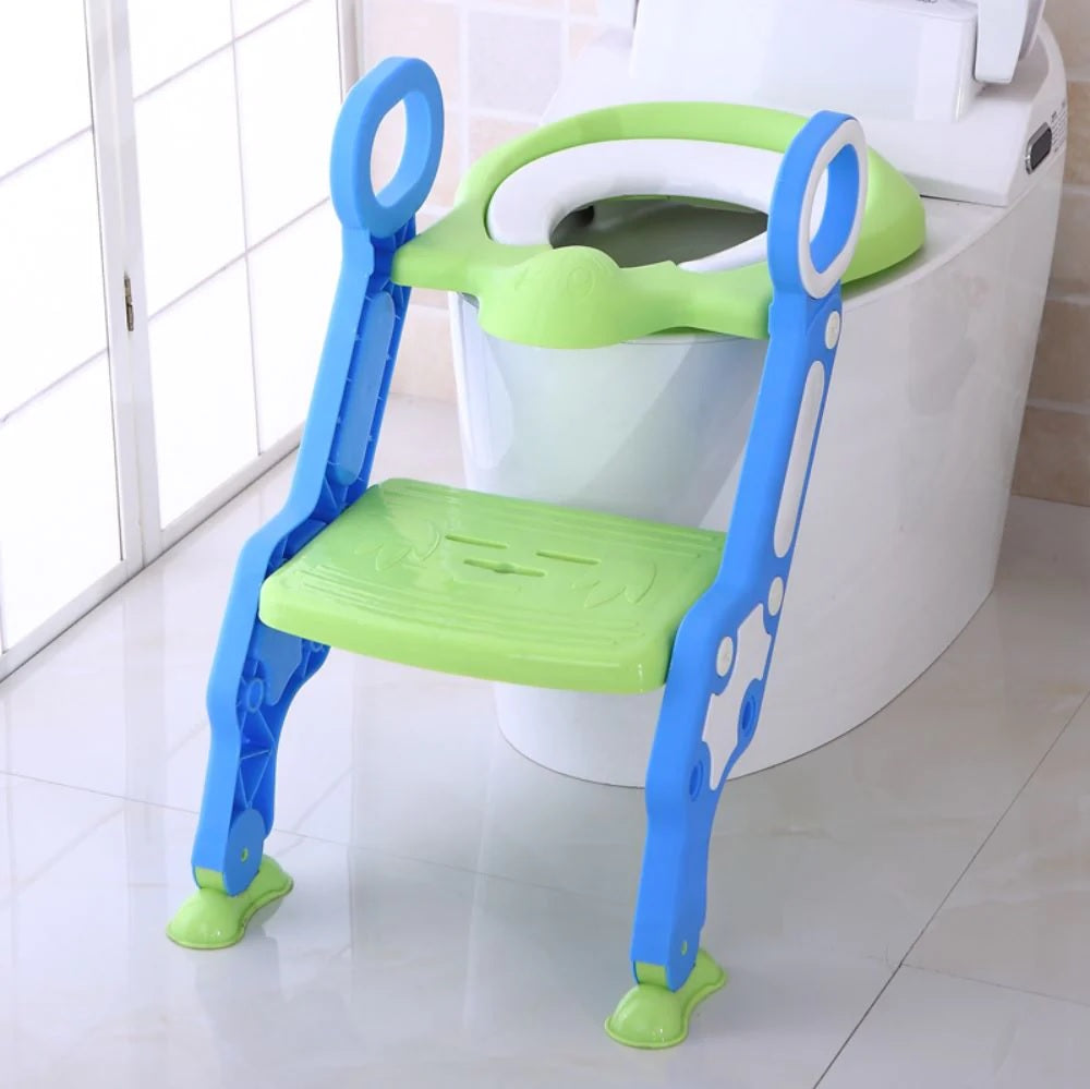 Little Angel Baby Potty Training Toilet Seat with Ladder Green Little Angel Yallatoys