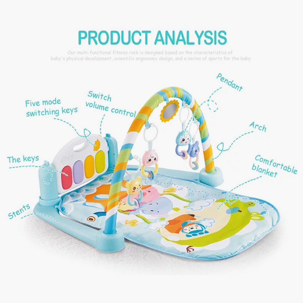 Little ANgel Play Gym Blue Little Angel Yallatoys