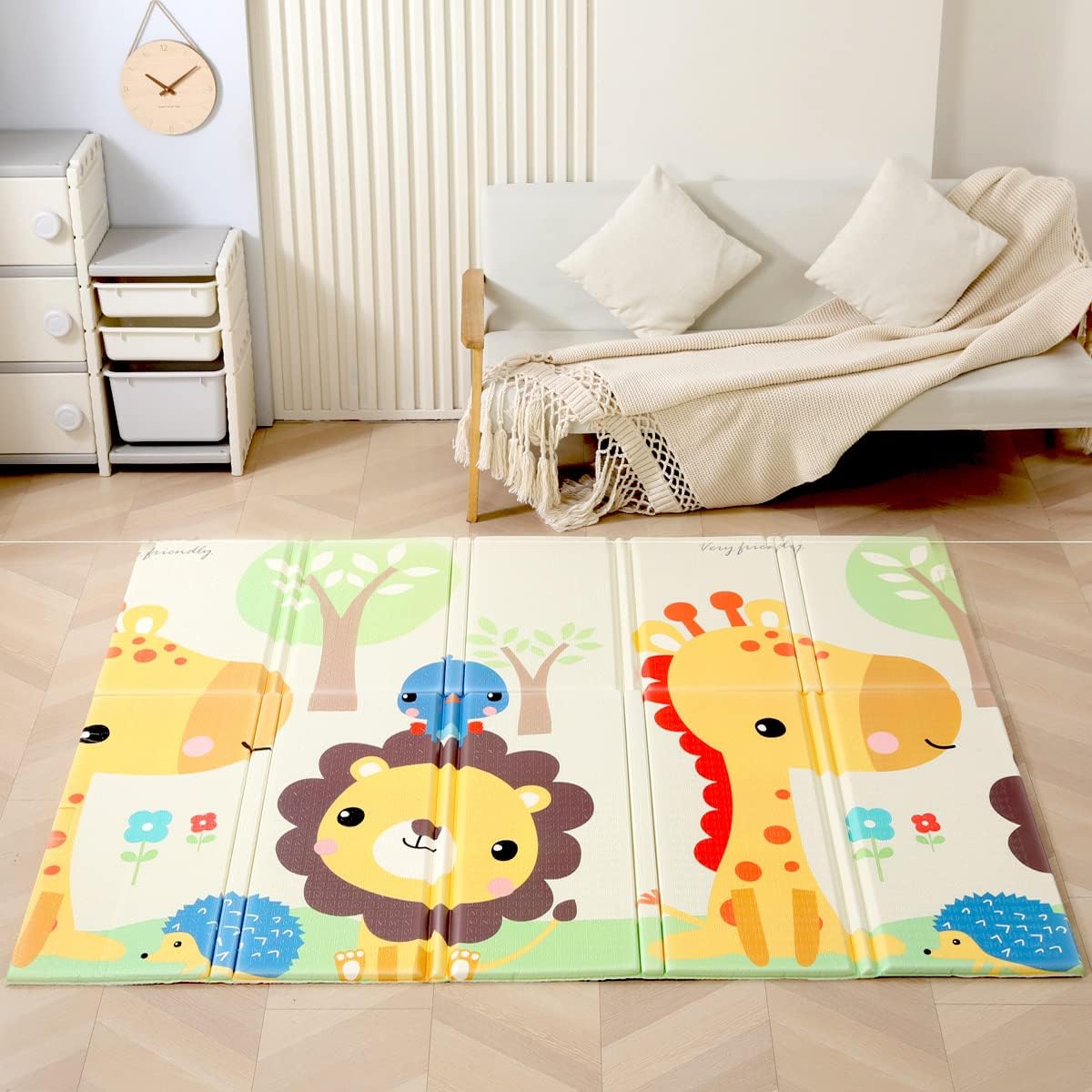 Little Angel Baby Playmat Crazy Animal Double Sided Little Angel Yallatoys