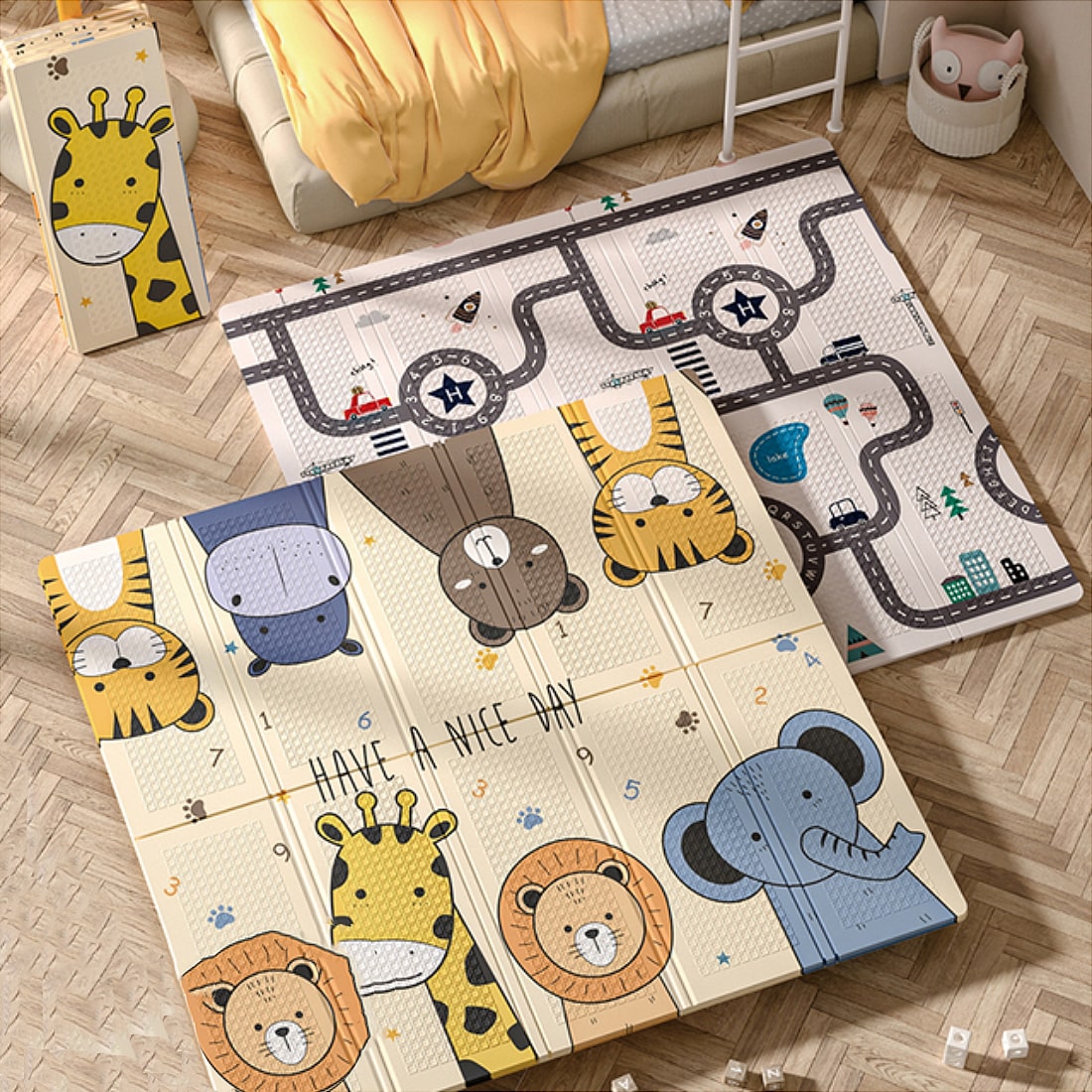 Little Angel Baby Playmat Animal Carnival Double Sided