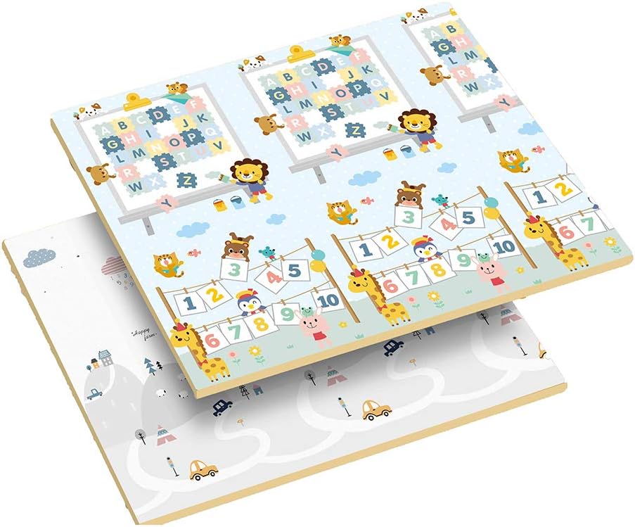 Little Angel Baby Playmat Animals Double Sided