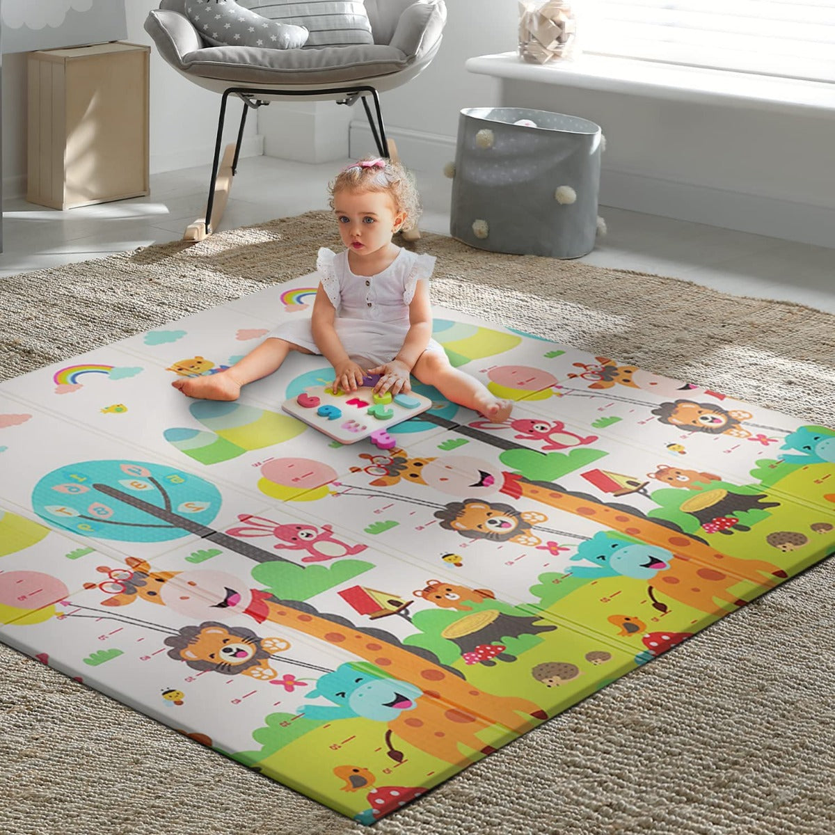 Little Angel Baby Playmat Zoo Animal Double Sided Little Angel Yallatoys