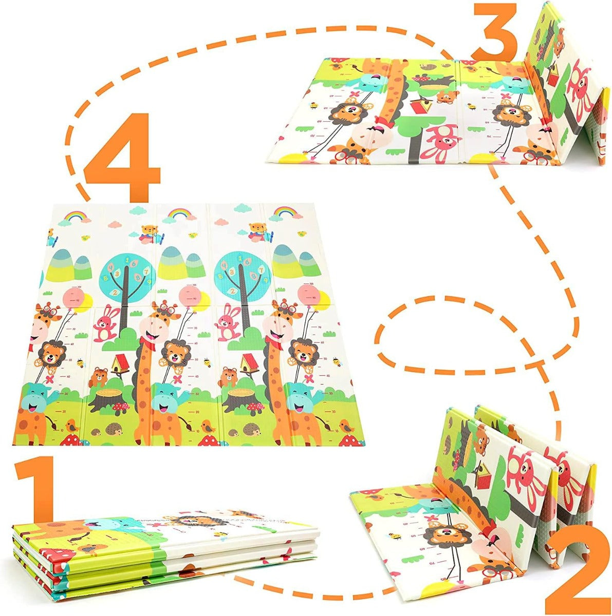 Little Angel Baby Playmat Zoo Animal Double Sided