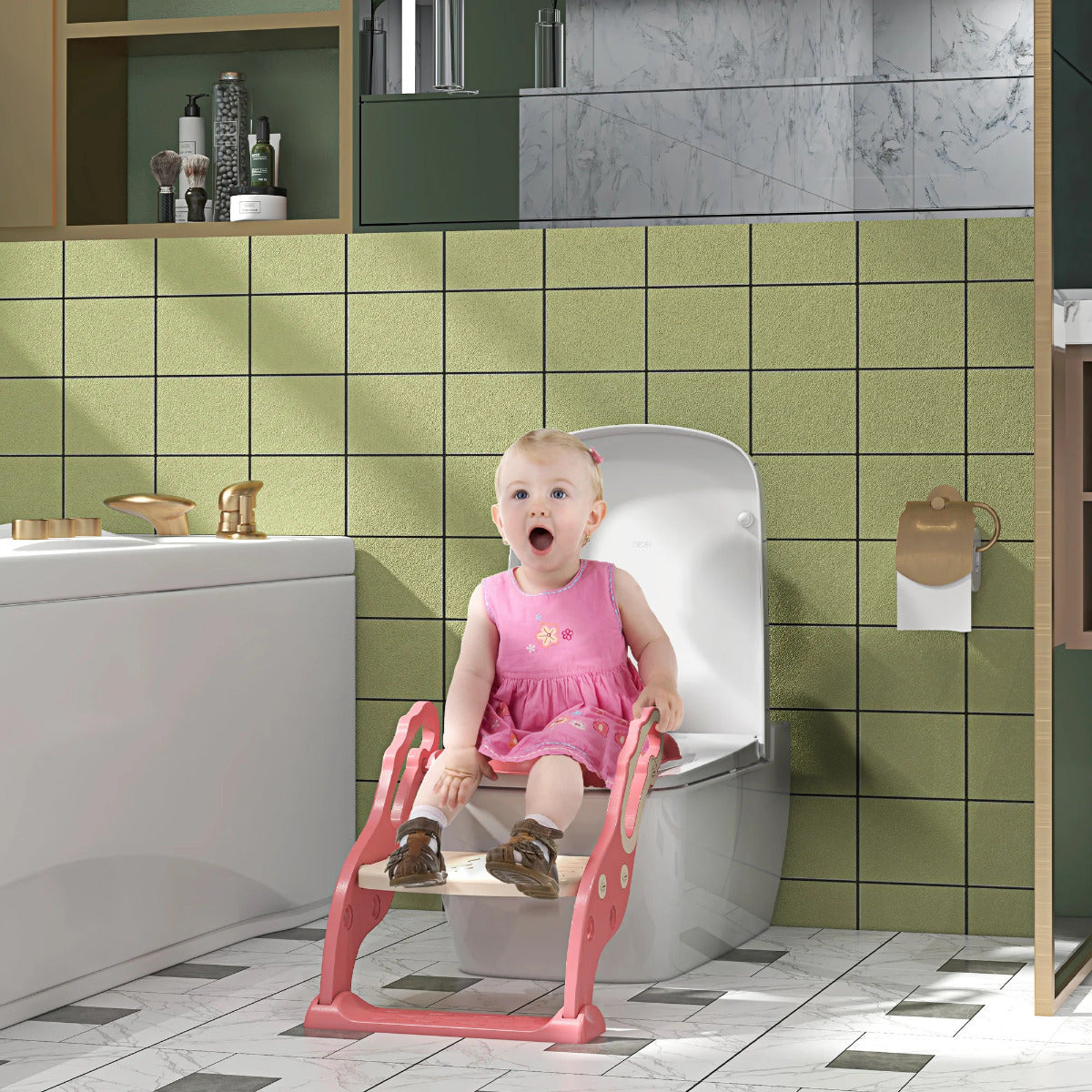 Little Angel Potty Training Step Potty Pink Little Angel Yallatoys