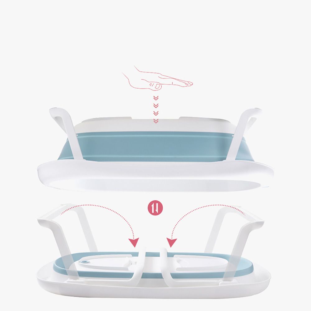 Little Angel Baby Folding Bath Tub Aqua Blue Little Angel Yallatoys
