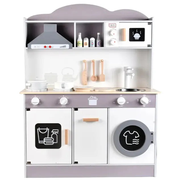 Buy Little Angel Kid's Wooden Kitchen Cooking Toys Playset White | Yallatoys.com
